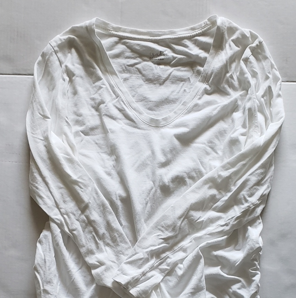 Isabel Maternity White Long Sleeve Shirt XXL